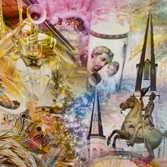 Raymond Mancini Crescent City New Orleans Art Print Signed 68/100 Mardi Gras - Picture 5 of 8